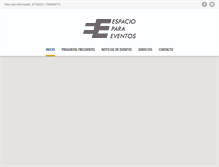 Tablet Screenshot of espacioparaeventos.com
